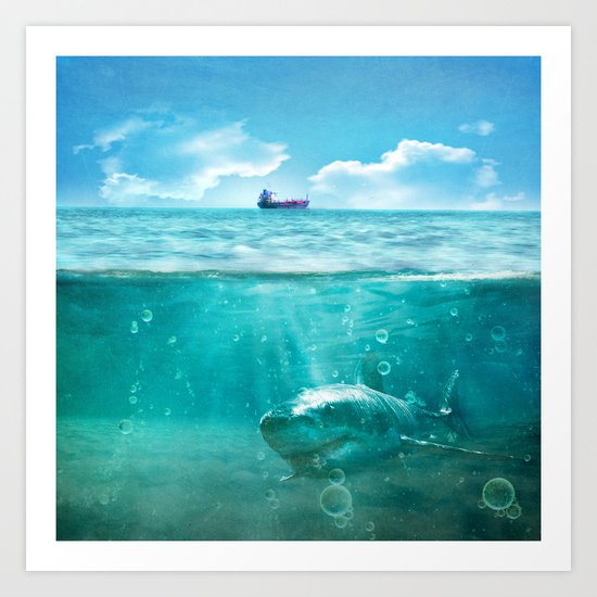 Blue Art Print