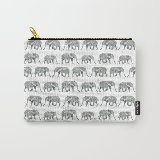 Elephant nature safari tropical painting watercolor nature pattern Carry-All Pouch