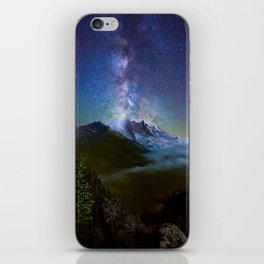 Milky Way Over Mount Rainier iPhone Skin