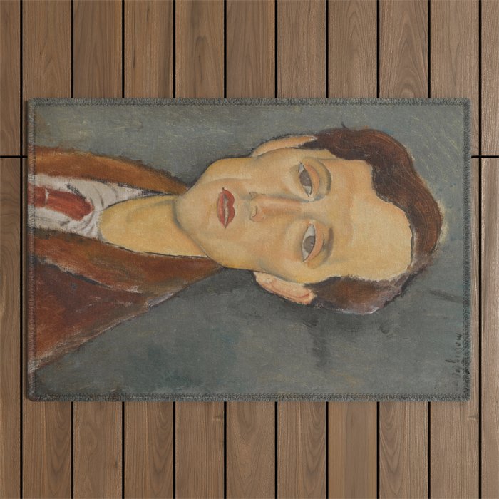 Amedeo Modigliani Portrait of Frans Hellens 1919 Outdoor Rug