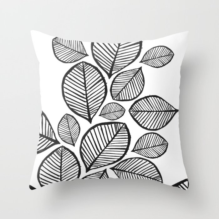 Leaf Art Throw Pillow
