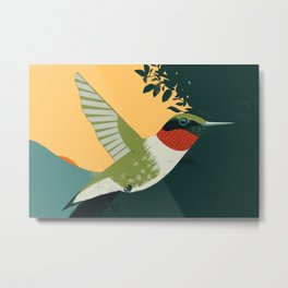 Ruby-Throated Hummingbird Metal Print