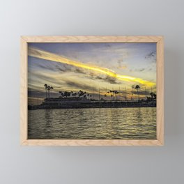 Alamitos Bay Sunset Summer 2021 Framed Mini Art Print