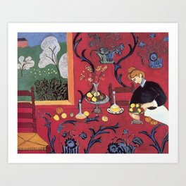 The Red Room (Harmony in Red) - Henri Matisse Art Print