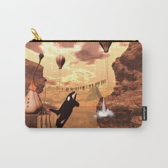 Funny orca Carry-All Pouch