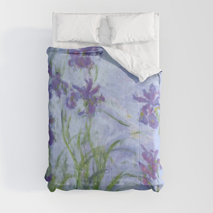 Claude Monet "Iris mauves" Comforter