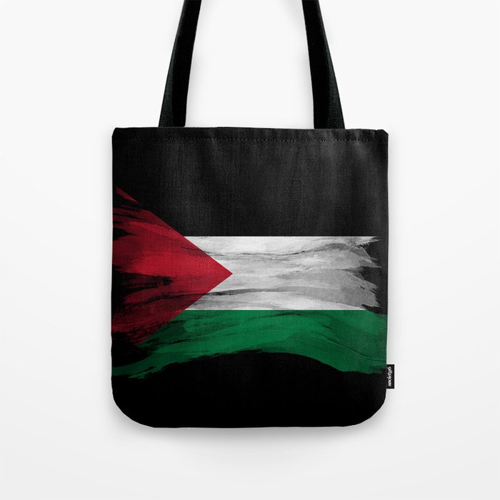 Palestine flag brush stroke, national flag Tote Bag