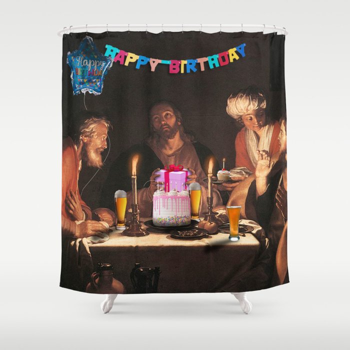 Happy birthday Jesus Shower Curtain