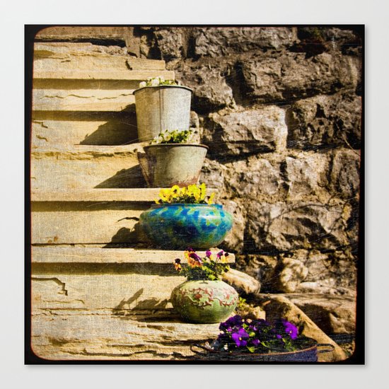 pots et marches Canvas Print