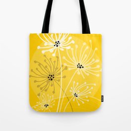 Yellow Queen Anne's Lace Illustration Tote Bag