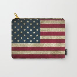 Vintage American flag Carry-All Pouch | Decorative, Noticeable, Graphicdesign, Awesome, Elegant, Vintage, Hot, History, Old, Magic 