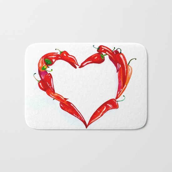 Peppers heart Bath Mat