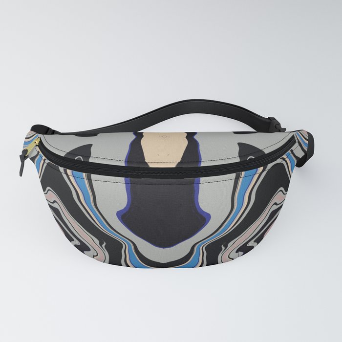Symmetrical liquify abstract swirl 09 Fanny Pack