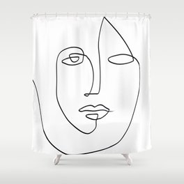 Abstract Face Shower Curtains For Any Bathroom Decor Society6