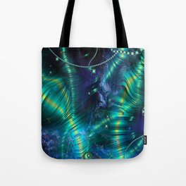 Cosmic Abstract Emerald Tote Bag