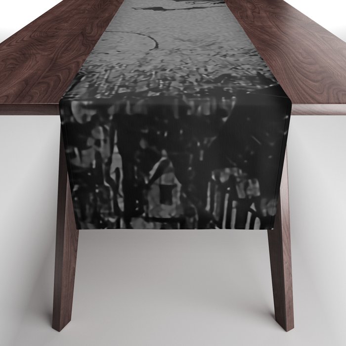 gray devil aesthetic  Table Runner