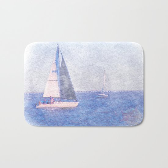 Sail Away Bath Mat