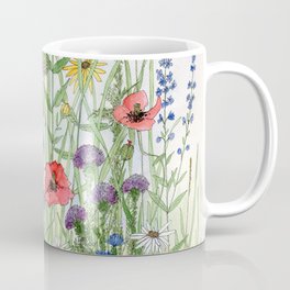 Watercolor of Garden Flower Medley Coffee Mug