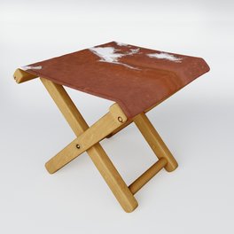 Cow Back Spots in Brown and White Folding Stool