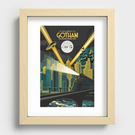 Gotham City Travel Poster Recessed Framed Print