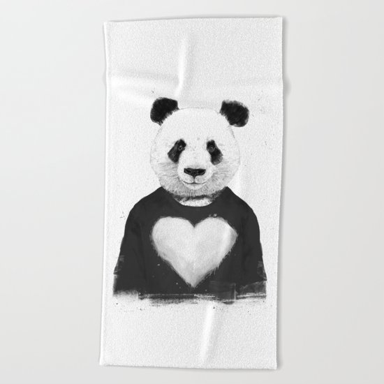 Lovely panda Beach Towel
