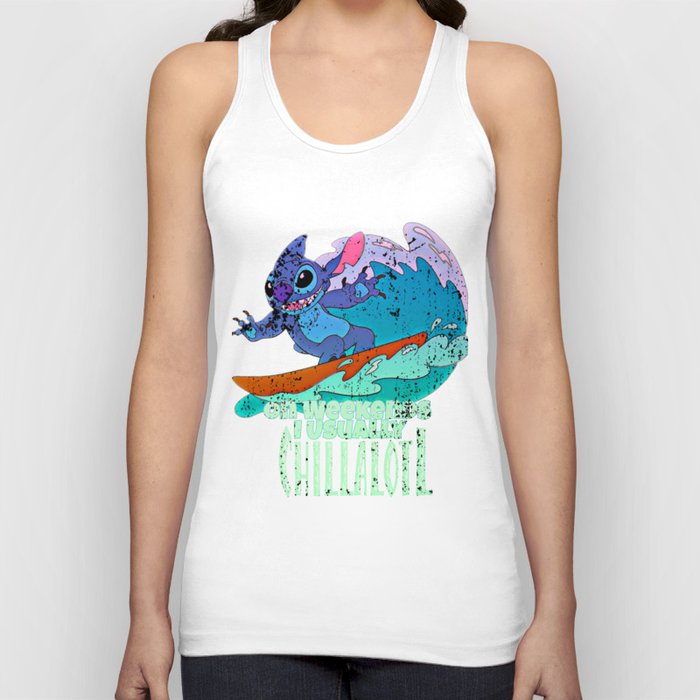 On Weekends I Usually Chillalotl Chill Cute Axolotl summer Tank Top