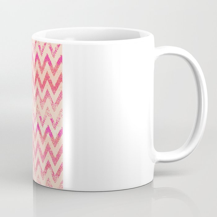 coral chevron Coffee Mug