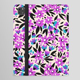 10 Pretty pattern in small flower. Small purple flowers. White background. iPad Folio Case