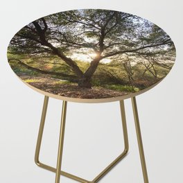 Sunlit Oak Side Table