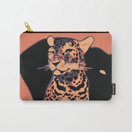 Retro vintage Munich Zoo big cats Carry-All Pouch | Panther, Digital, Advertisement, Drawing, Advert, Tiger, Germany, Animal, Nature, Muenchen 