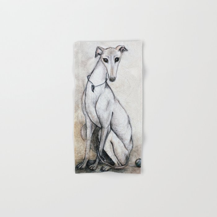 The Greyhound Wearing His Thorn Hand & Bath Towel