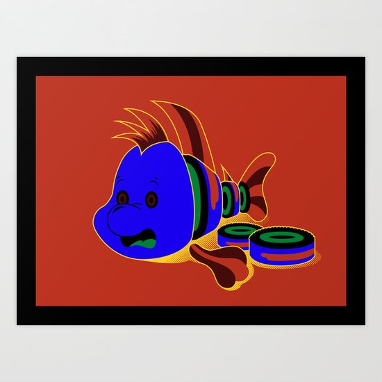 Flounder Sushi Art Print