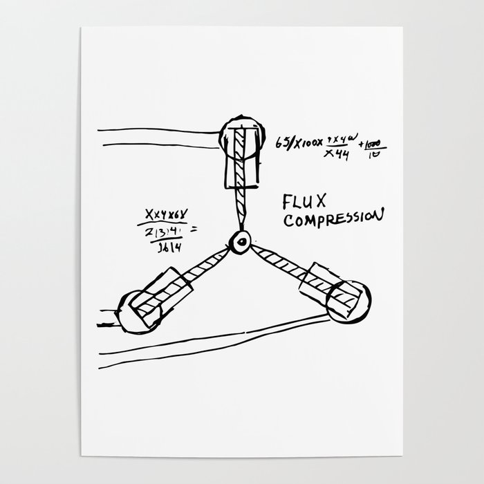 Flux Capacitor Compression Hand-made Sketch Design From Doc Himself! Poster