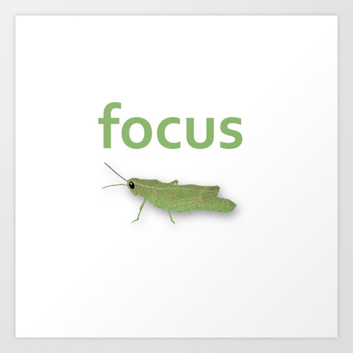 Focus Grasshopper Art Print