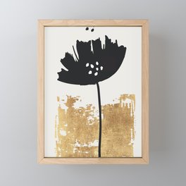 Black Poppy Framed Mini Art Print