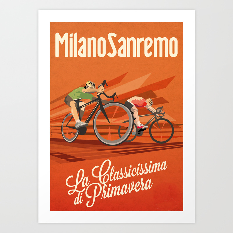 Milan San Remo Poster Cycling Print
