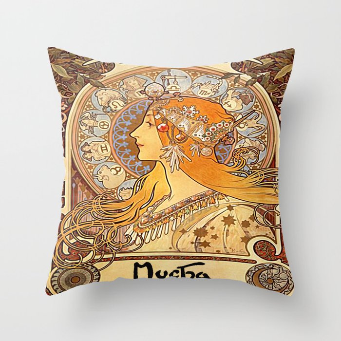 Vintage poster - Zodiac Throw Pillow