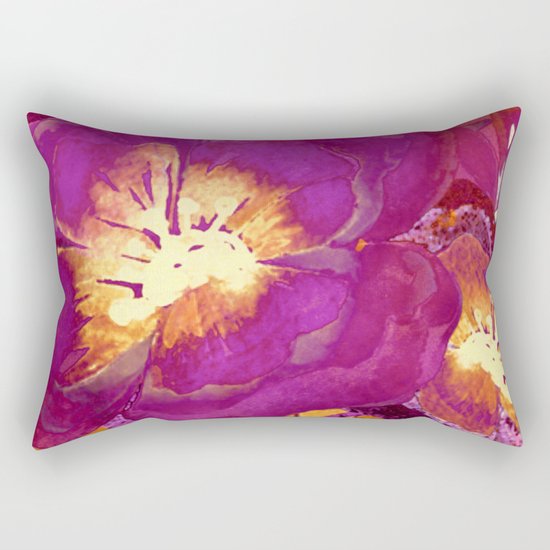 vintage big flower in purple Rectangular Pillow