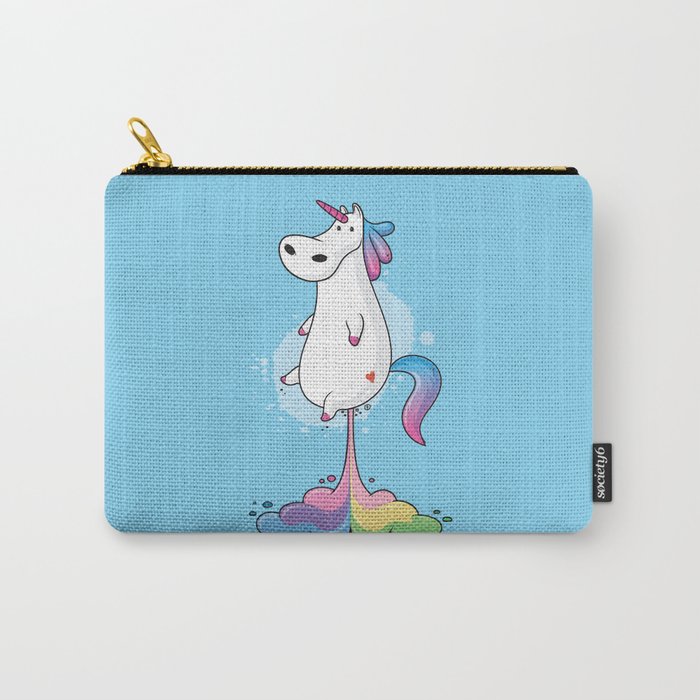 Unicorn Farting Rainbow Carry-All Pouch