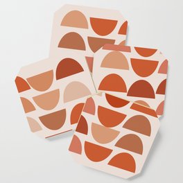 Shapes in Auburn and Terracotta 108 Coaster