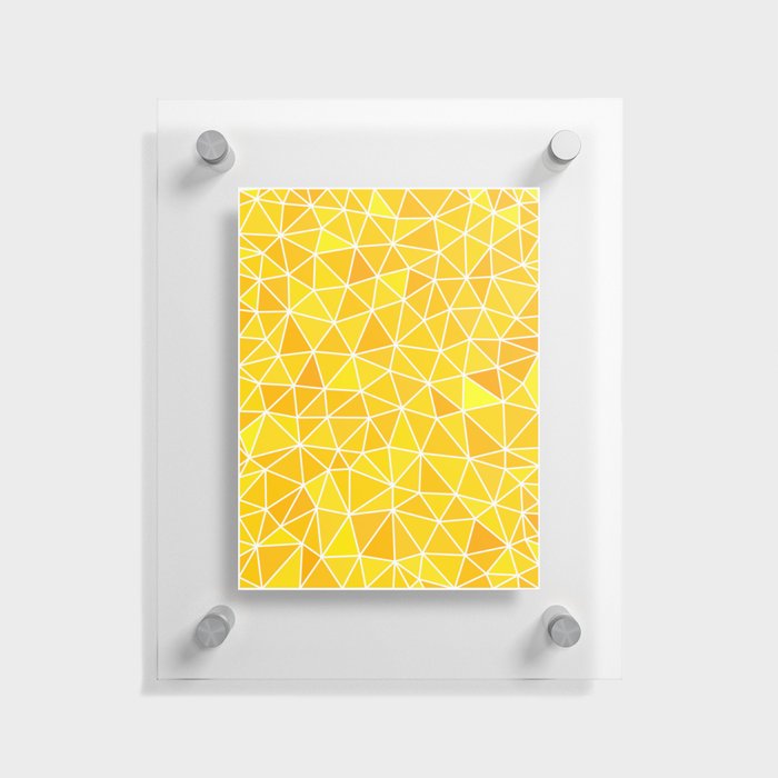 Yellow and Orange Geometric Pattern Floating Acrylic Print