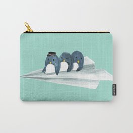 Let's travel the world Carry-All Pouch | Flying, Penguin, Friends, Travel, Pilot, Adventure, Painting, Aviation, Airplane, Adorable 
