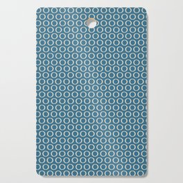 Inky Dots Minimalist Pattern in Boho Blue and Beige  Cutting Board