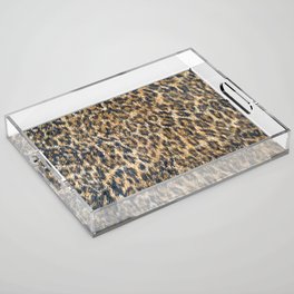 Leopard Cheetah Fur Wildlife Print Pattern Acrylic Tray