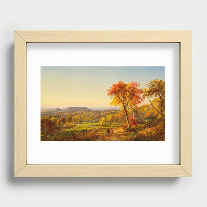 Jasper Francis Cropsey (American, 1823 - 1900) - Mounts Adam and Eve - 1872 - Luminism (Hudson River School) - Romanticism - Landscape painting - Oil on canvas - Hi-Res Digitally Remastered Version - Recessed Framed Print