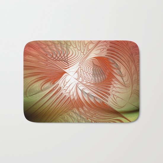 orange and red on texture Bath Mat