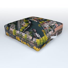 Amsterdam Houseboats & Canals Outdoor Floor Cushion | Rotterdam, Photo, Xxx, Canals, Europe, Holland, Netherlands, Houseboat, Aerial, Amsterdam 