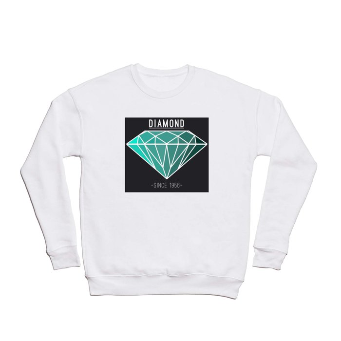 Diamond Shape - CyanWhite Crewneck Sweatshirt