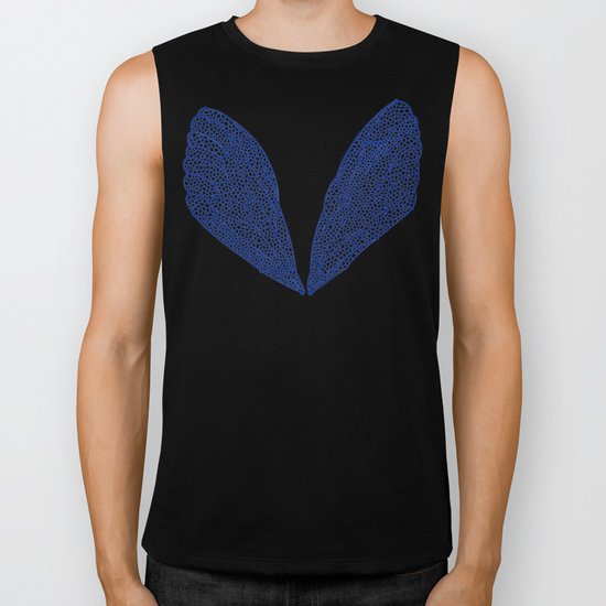 Navy Cicada Wings Biker Tank