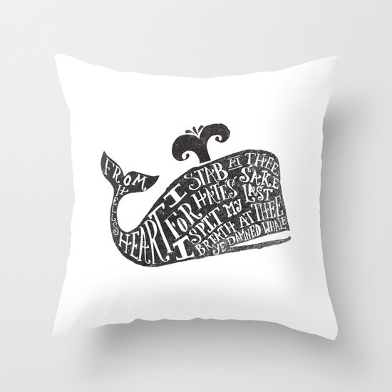...YE DAMNED WHALE. Throw Pillow